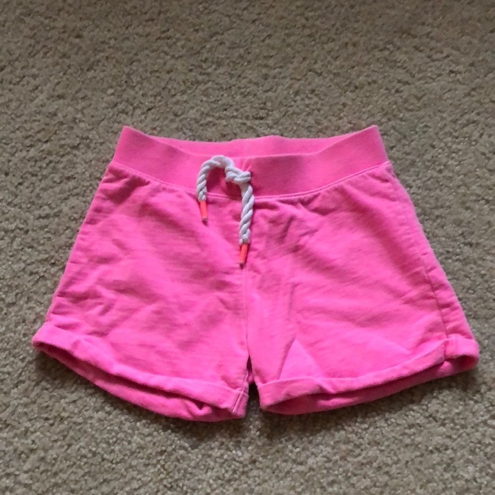 Osh Kosh neon pink shorts with white tie